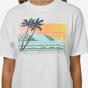 O'Neill L, XL, Junior's Cropped Cotton Tee